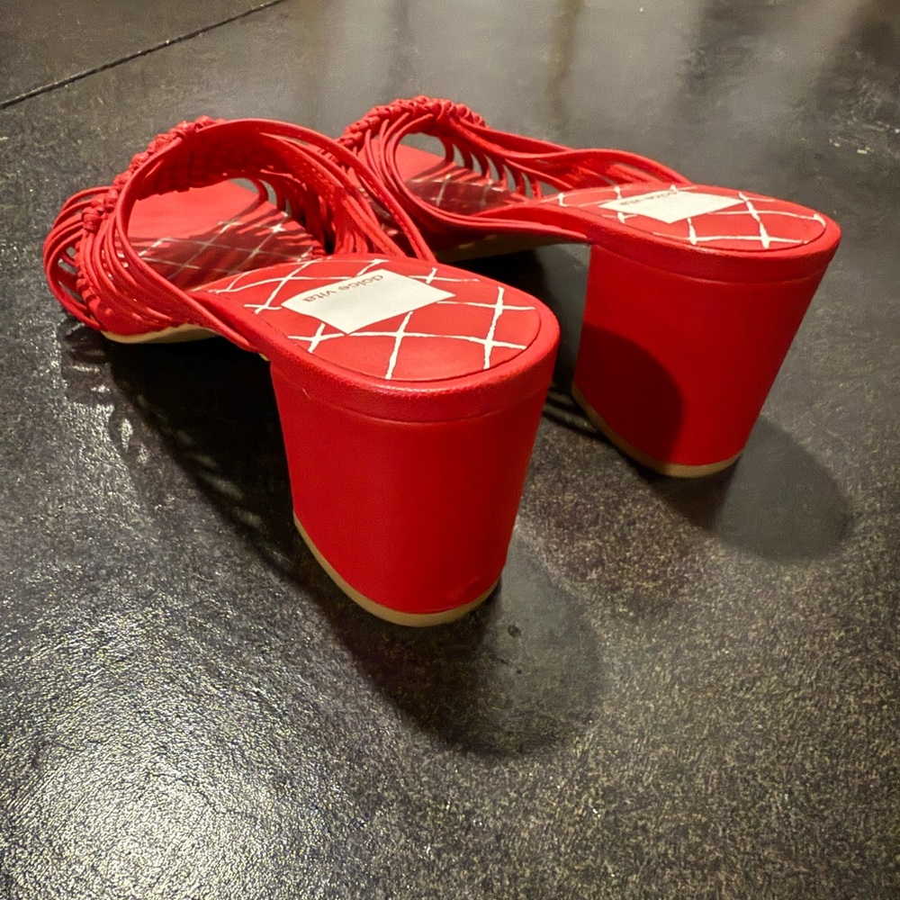 Urban Outfitters Dolce Vita Delana Sandal red woven leather - Picture 7 of 9
